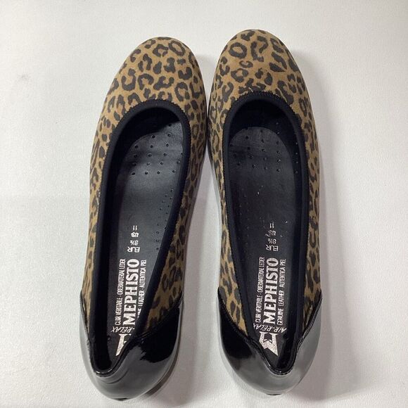 Mephisto Emilie Animal Print Ballet Flats Dark Brown Leather Comfort Size 11 - Picture 7 of 16